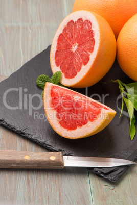 Ripe grapefruit