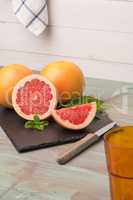 Ripe grapefruit