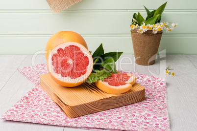 Ripe grapefruit