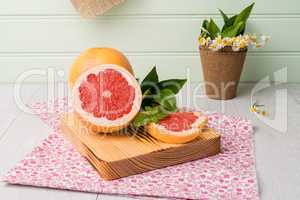 Ripe grapefruit