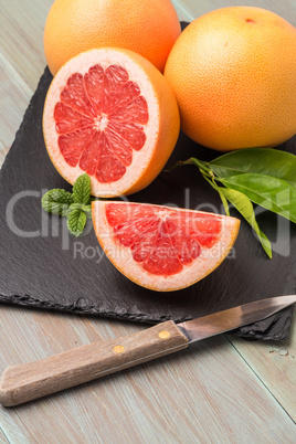 Ripe grapefruit