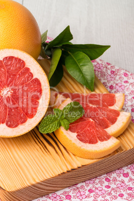 Ripe grapefruit