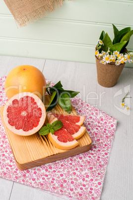 Ripe grapefruit