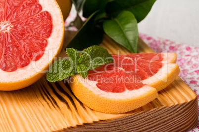 Ripe grapefruit