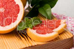 Ripe grapefruit