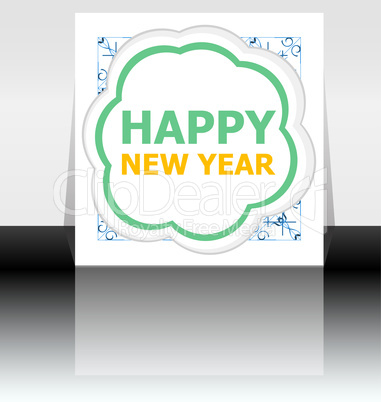 Vector Merry Christmas greeting card - holidays lettering,  Happy New Year design