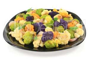 Roasted multicolored Cauliflower