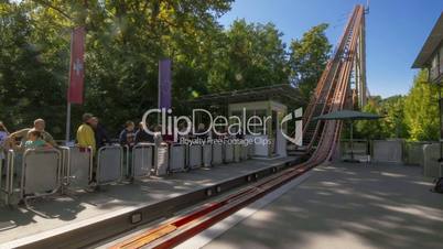 Timelapse of one of the biggest roller-coasters in europe
