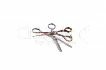 two hairdressing scissors
