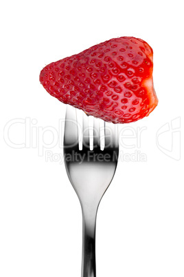 Strawberry on a fork