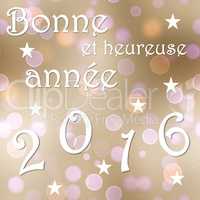 Happy new year 2016, french - 3D render