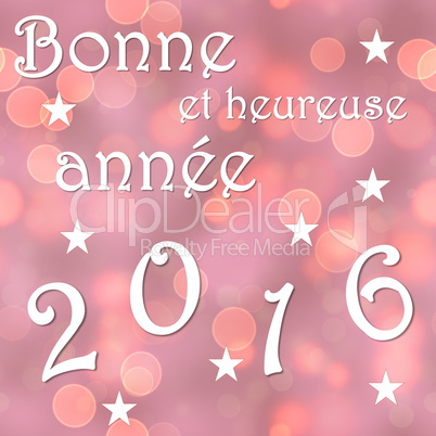 Happy new year 2016, french - 3D render