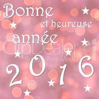 Happy new year 2016, french - 3D render