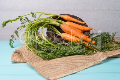 Carrots on a wooden table