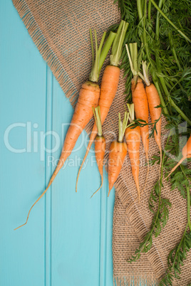 Carrots on a wooden table