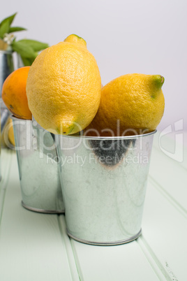 Limes on wooden table