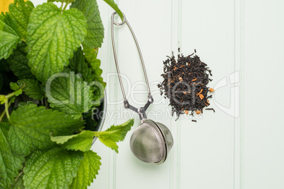 Herbal tea with melissa
