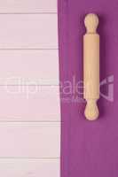 Kitchenware on purple towel