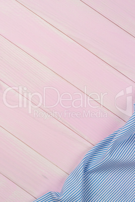 Blue towel over table Blue towel over table