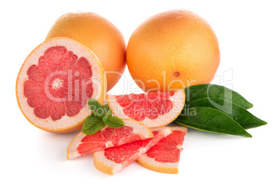 Ripe red grapefruit