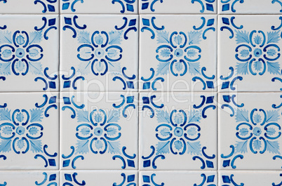 Traditional Portuguese glazed tiles