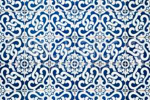 Traditional Portuguese glazed tiles