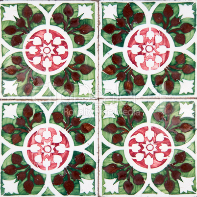 Traditional Portuguese glazed tiles