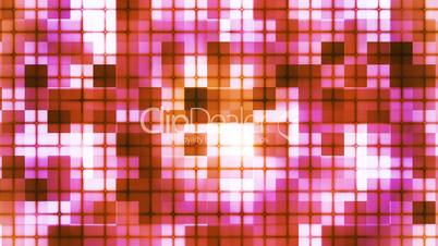 Twinkling Hi-Tech Cubic Squared Light Patterns, Orange Magenta, Events, Loopable, HD