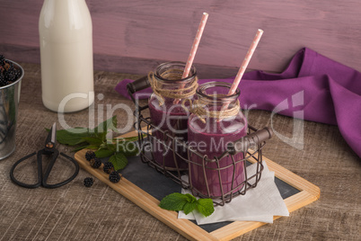 Fresh red fruits smoothie