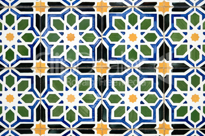 Traditional Portuguese glazed tiles