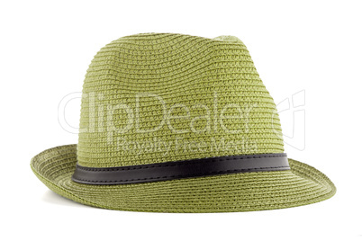 Green straw hat