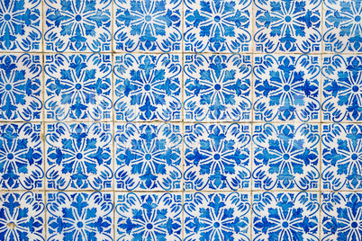 Traditional Portuguese glazed tiles