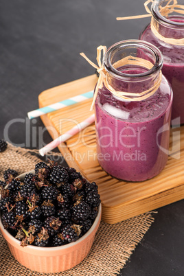 Fresh red fruits smoothie