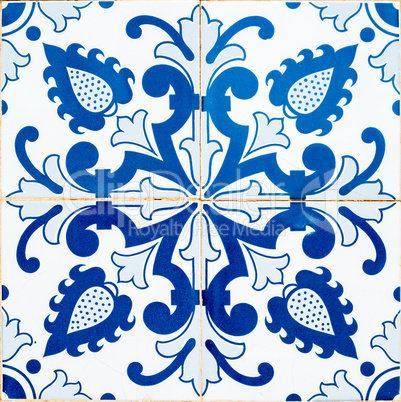 Traditional Portuguese glazed tiles