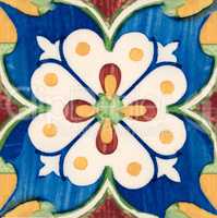 Traditional Portuguese glazed tiles