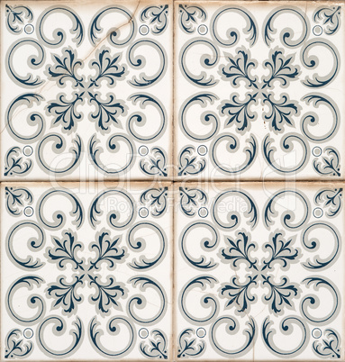 Traditional Portuguese glazed tiles