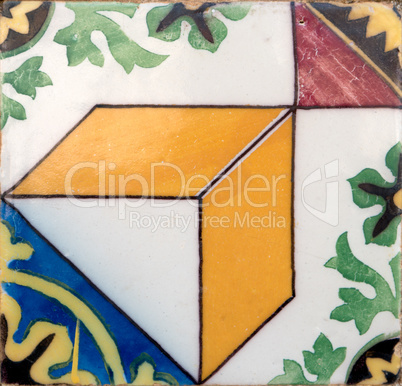 Traditional Portuguese glazed tiles