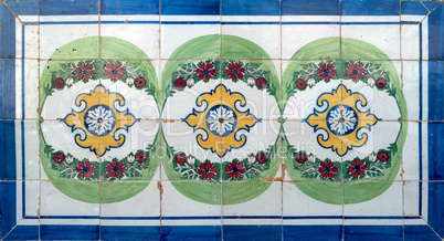 Traditional Portuguese glazed tiles