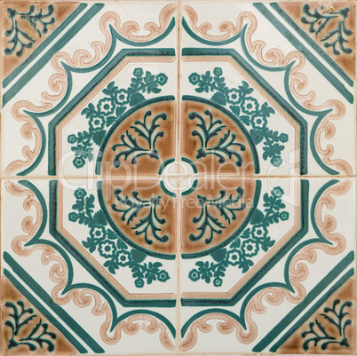 Traditional Portuguese glazed tiles