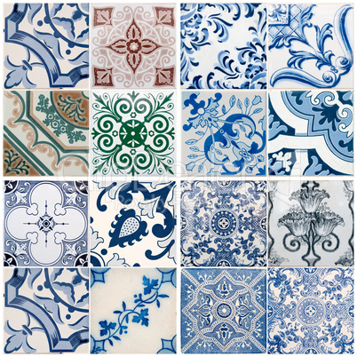 Vintage ceramic tiles