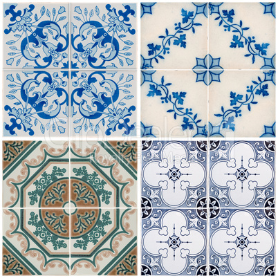 Vintage ceramic tiles