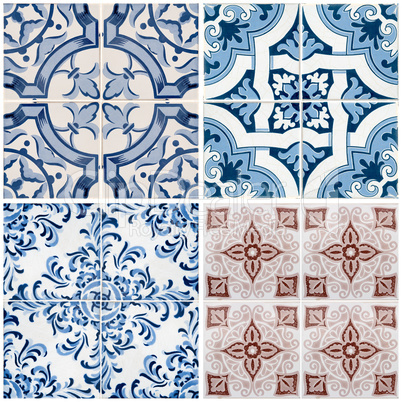 Vintage ceramic tiles