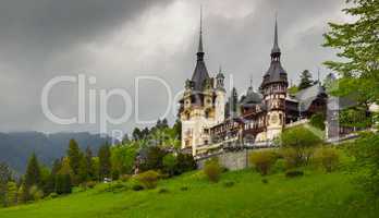 Peles castle  in the Carpathian Mountains, Romania