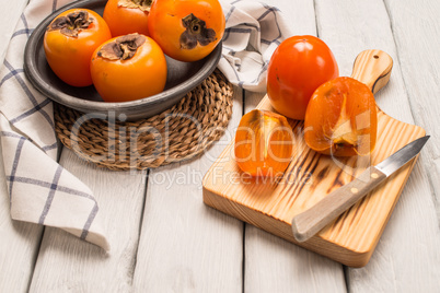 Orange persimmons