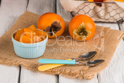 Orange persimmons