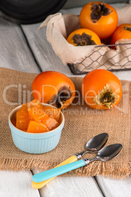 Orange persimmons