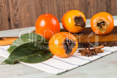 Orange persimmons