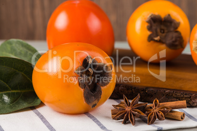 Orange persimmons