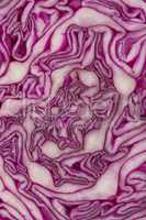 Close up view of a purple cabbage