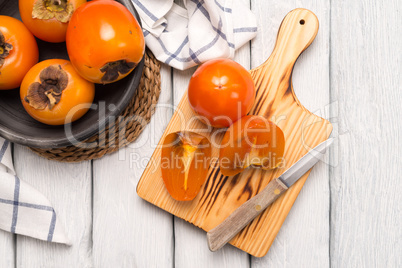 Orange persimmons
